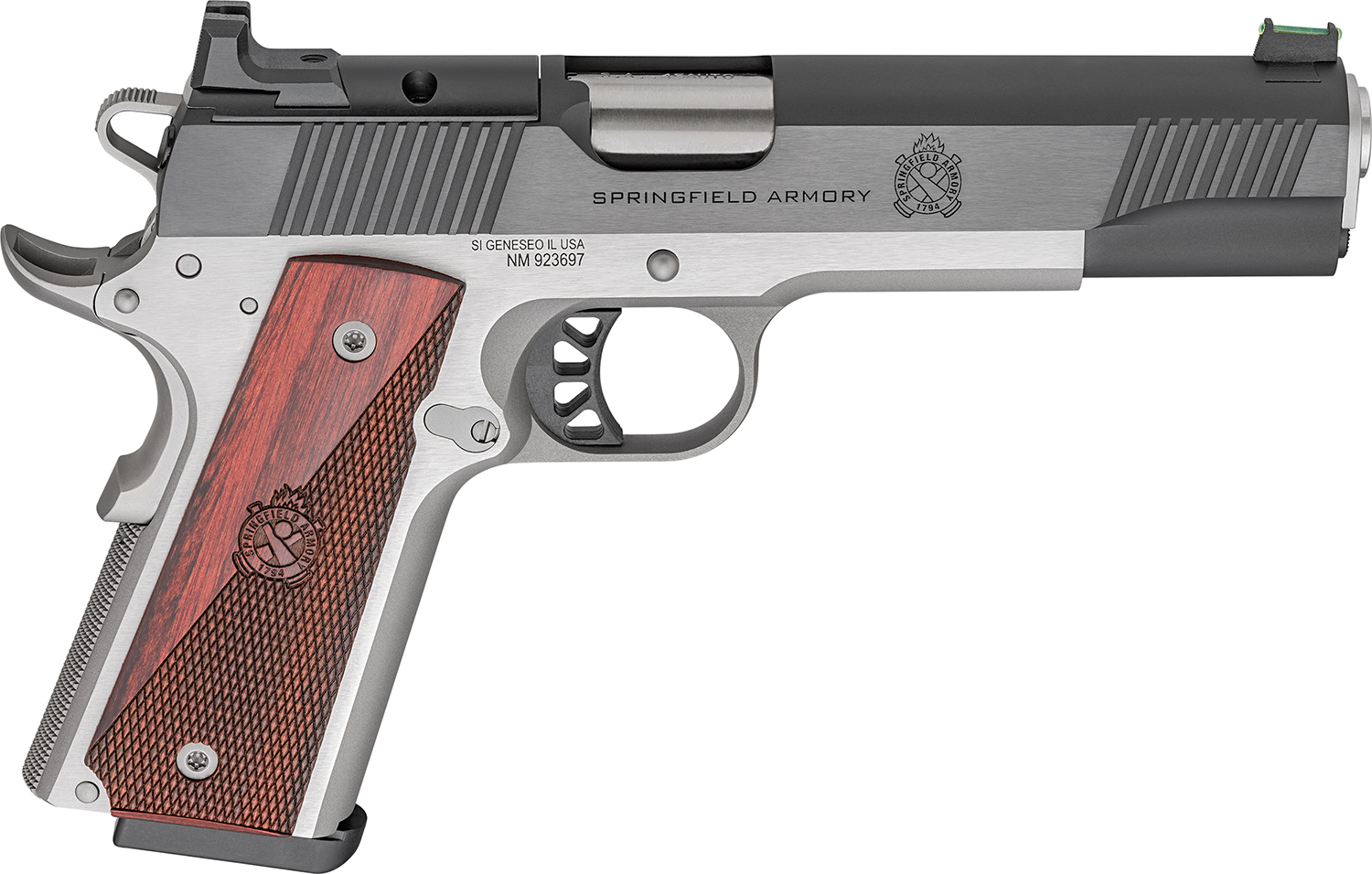 Springfield Armory PX9120LAOS 1911 Ronin 45 ACP 8+1 5" Stainless Steel Barrel Optic Ready Blued Slide Crossed Cannons Checkered Grip