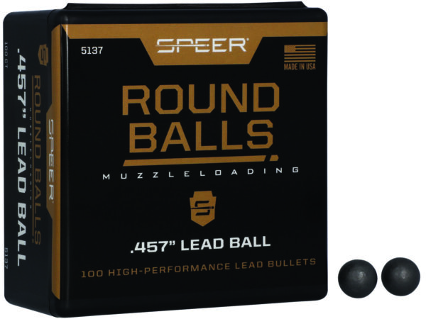 Speer 5137 Lead Balls  45Cal Lead Ball 143gr 100 Per Box/5 Case