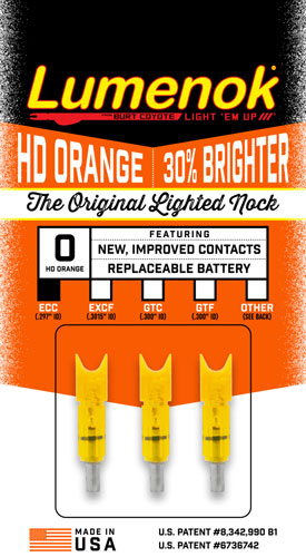 LUMENOK LIGHTED NOCK XBOW HD - ORANGE CRESCENT EASTON 3PK - Image 3