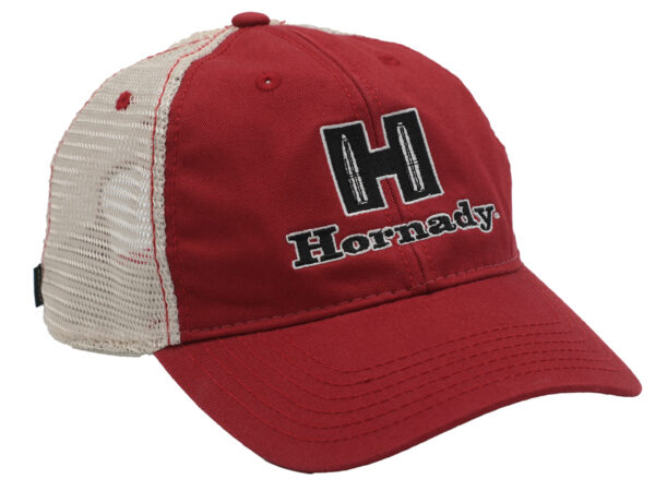 Hornady 99231 Hornady Cap Mesh Cap White Red Structured