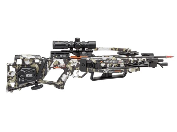 Wicked Ridge Fury 410 De-Cock Crossbow ACUdraw RangeMaster Pro Scope Camo