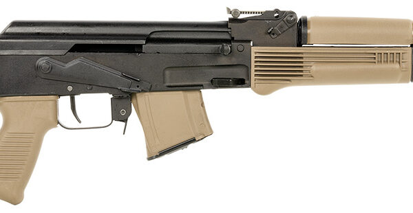 Arsenal SAM7SF-84EFDEM SAM7SF 84E 7.62x39mm 16.33" 10+1, Black Rec, Folding Stock, FDE Polymer Grip/Handguard, Muzzle Brake, Ambi Safety, Adj. Sights, Enhanced FCG