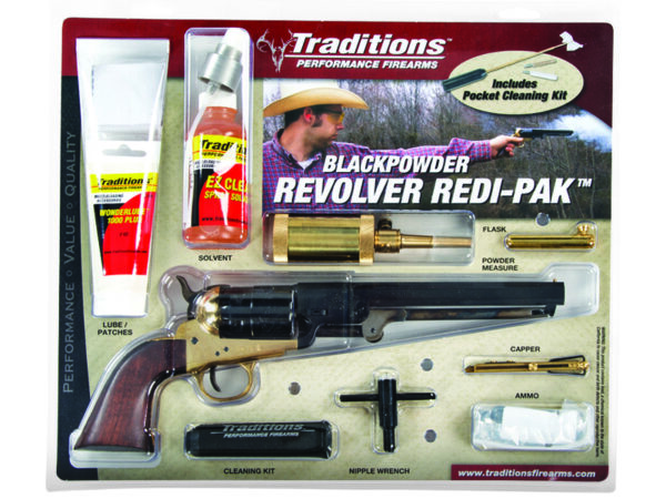 TRADITIONS 1851 NAVY .44 BL/WD PKG BRASS