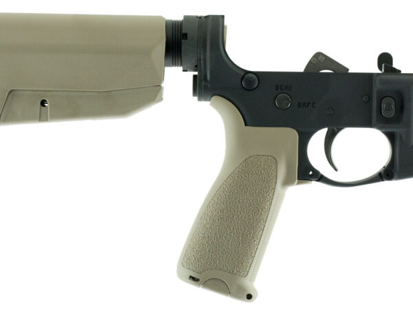 BCM LRGSTKMOD0FDE BCM Lower MOD 0 Multi-Caliber 7075-T6 Aluminum Black Cerakote Synthetic Flat Dark Earth Pistol Grip & Stock for AR-Platform