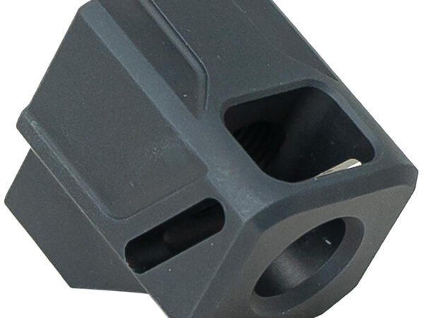 Faxon Firearms FFPACOMPDSG01 EXOS-513 Compensator Black Nitride 6061 Aluminum 1/2"x28 Threads 1.10" OAL Compatible w/ Glock Gen 3 19/17/34