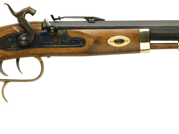 Traditions P1100 Trapper  SAO 50 Cal #11 Percussion 9.75" 1rd Blued Frame & Barrel Hardwood Grip