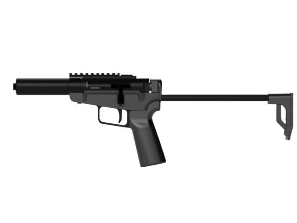 Dark Mountain Stowaway Handgun 9mm Luger Single Shot 5" 1/2x28 Threaded Barrel Black with Brace Adapter