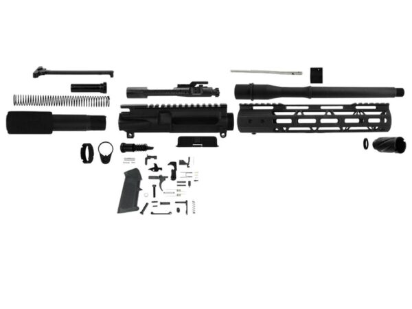TacFire 10.5" Unassembled AR 300 Blackout Pistol Build Kit with Lower Parts Kit