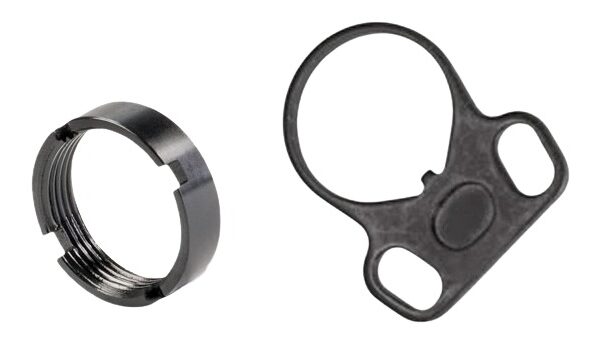 White Label Armory WLA-BUF-7008-01 End Plate Kit Ambidextrous Black Aluminum/Steel AR-15