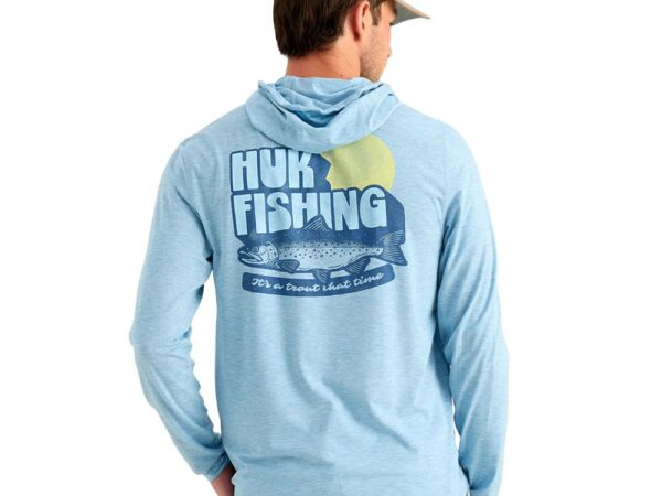 Huk Drift Long Sleeve Hoodie Shipyard Heather 2XL