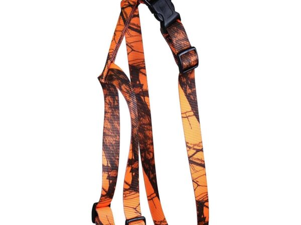 Omnipet Kwik Klip Adjustable Nylon Pet Harness 5/8" 1 Ply Mossy Oak Blaze Orange Camo