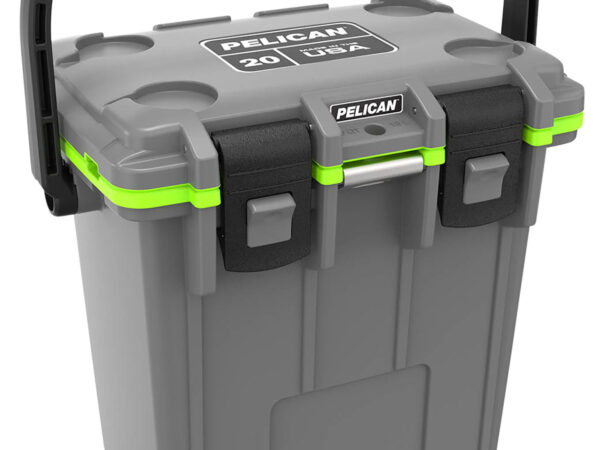 PELICAN 20Q-1-DKGRYEGRN 20QT ELITE COOLER GRY/GRN