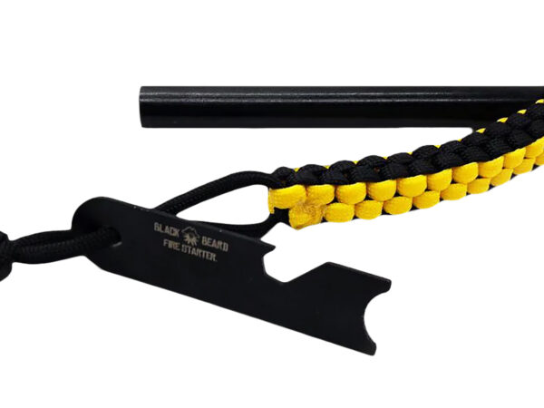 Black Beard Fire Starters FR Ferro Rod Black/Yellow 7' Long
