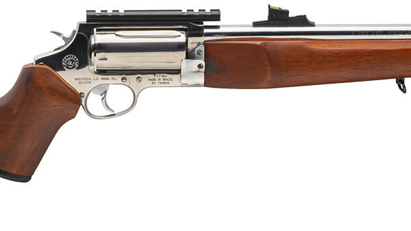 Rossi SCJ4510SS Circuit Judge  45 Colt (LC) Caliber or 410 Gauge with 5rd Capacity, 18.50" Barrel, Polished Stainless Metal Finish & Hardwood Monte Carlo Stock Right Hand (Full Size)