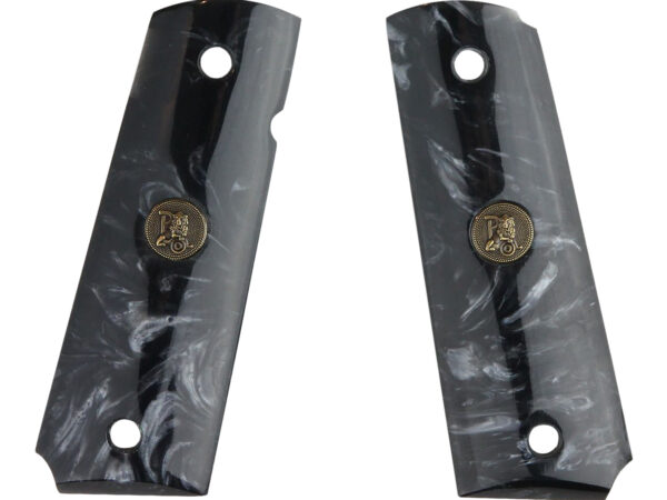 Pachmayr 62000 Custom Grip Black Simulated Pearl Panels for 1911 with Ambidextrous Safety