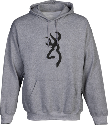 BROWNING HOODIE BRANDED BUCK - MARK HEATHER GRAY XXLARGE - Image 2